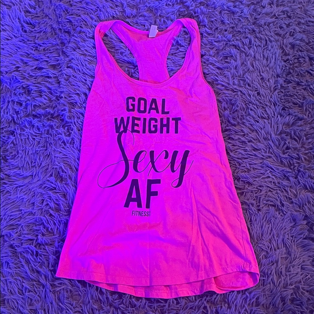 Pink Graphic Tank Top